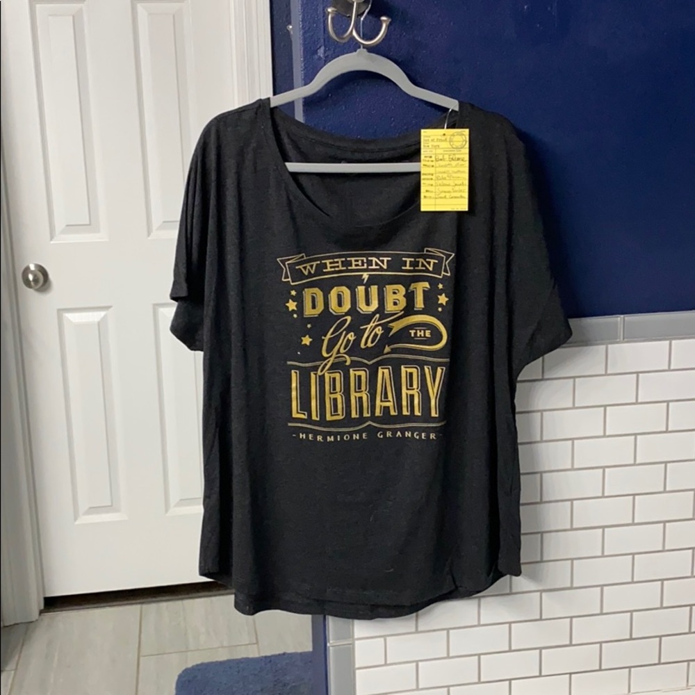 Harry Potter T-Shirt 3X 3XL Library Out Of Print